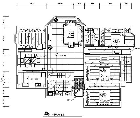 某混搭复式装饰施工图-1