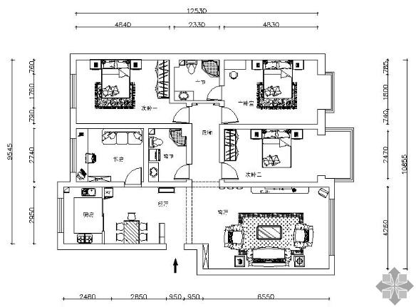 家装四居室装修图-1