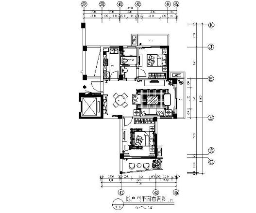 [福州]欧式二居室样板房施工图（含实景）-1
