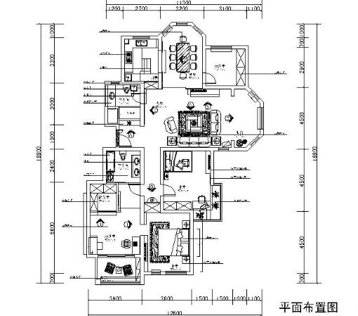 现代四居室设计方案（含实景）-1