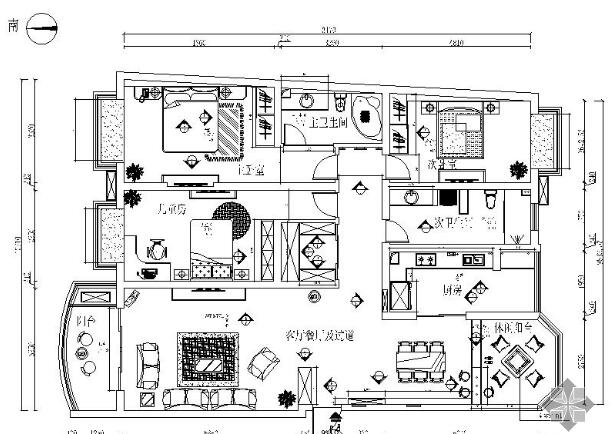 现代三居室内装修图（含效果图）-1