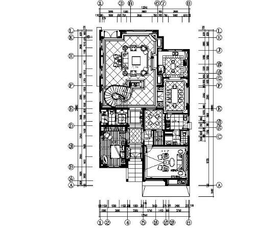 欧式经典三层别墅室内设计图-1