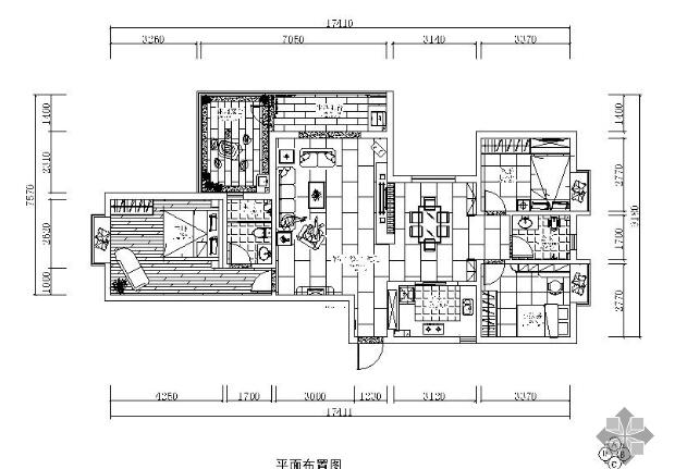 [湖南]现代简约三居室内装修图（含效果）-1