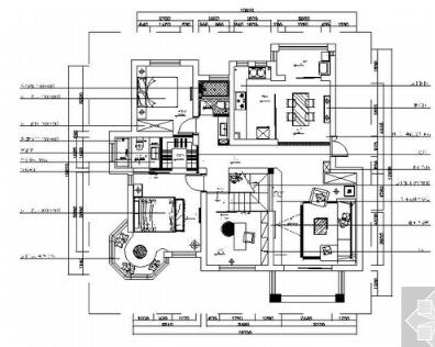 [山东]某二层阁楼式大户型住宅室内装修图-1