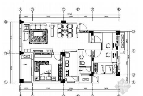 91平现代三居室内装修图-1