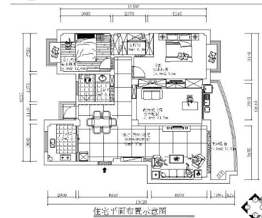 现代风格三室二厅装修图（含效果）-1