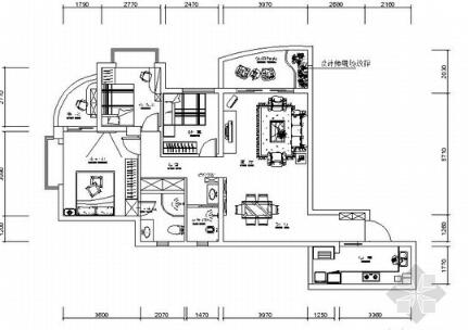 干净三居室内装修图-1