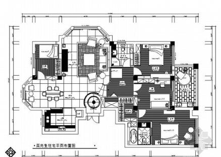 休闲四居室样板房装修图-1