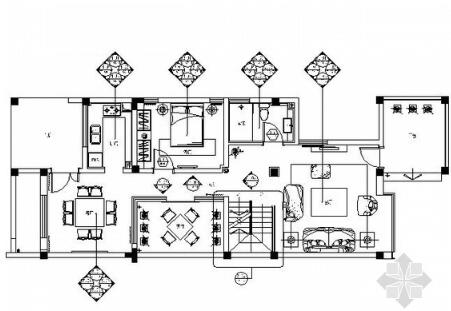 [成都]泰式风格别墅示范单位施工图-1