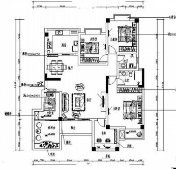 现代温馨五居室内装修图（含效果）-1