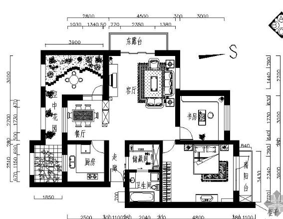 二室二厅家居施工图-1