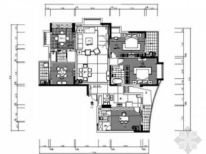 [温州]超大简欧五居室装饰施工图（含效果）-1