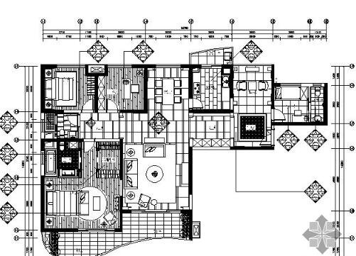 新古典奢华样板房四居室施工图（含效果）-1