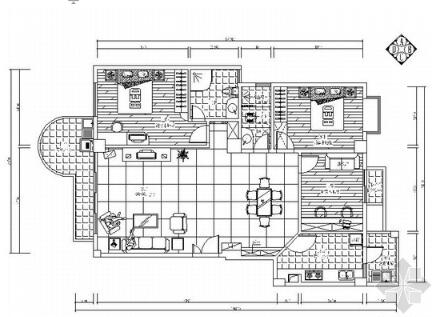 三居室户型室内装修图（含效果）-1