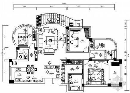 [广州]130㎡四室两厅室内装修图-1