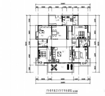 [成都]某现代四室两厅两卫装修图-1