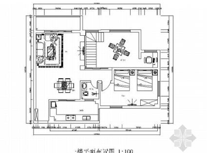 [山东]某经典复式设计装修图-1