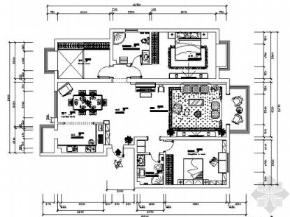 [鄂尔多斯]某小区现代简约三室两厅装修图-1