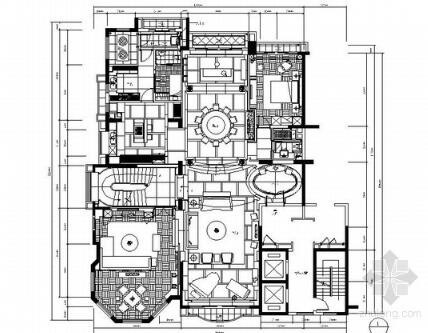 [北京]知名楼盘豪华A6复式施工图-1