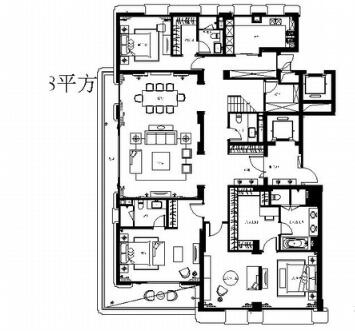 [上海]高档复式样板房CAD室内装修施工图（含效果）-1