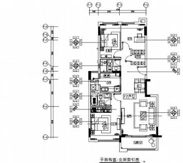 [佛山]某豪华半岛小区F2户型样板间室内装修图-1