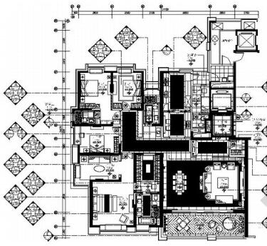 [湖南]长沙国际广场精装六居室内装修施工图-1