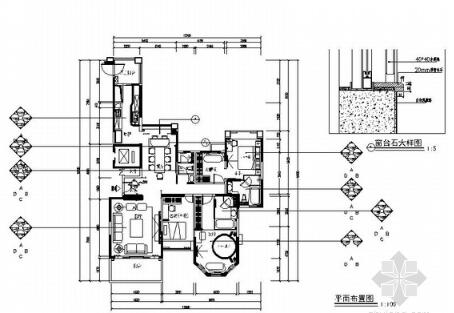 [深圳]110平三室两厅现代风格样板房装修图（含效果）-1