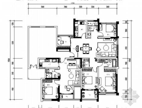 [常州]开发区核心现代四居室样板间装修图（含方案）-1