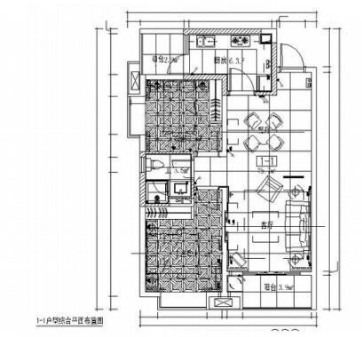 [广州]知名企业公寓楼现代风格样板房室内设计施工图-1