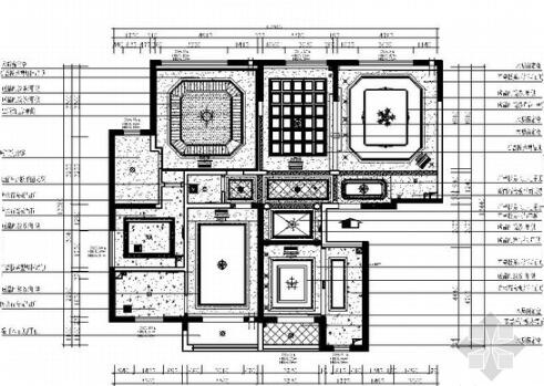 [西安]欧式风格三居室雅居室内设计施工方案图-1