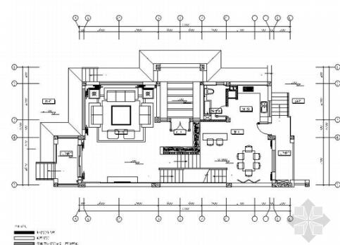 [武汉]三层住宅别墅现代风格室内设计施工图-1