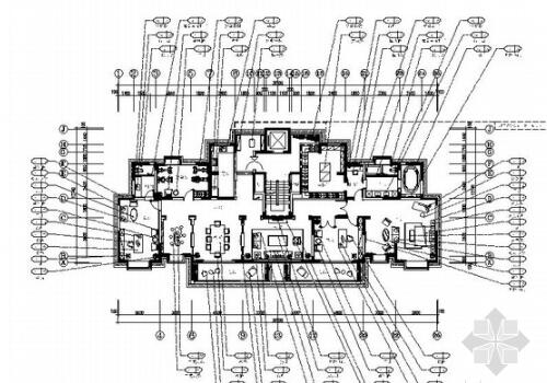 [西安]核心地段新中式风格四居室装修施工图-1