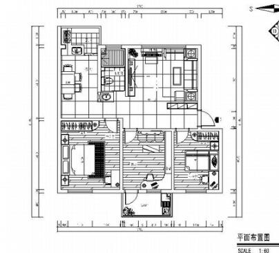 [广州]某简约现代三室两厅一卫装修图-1