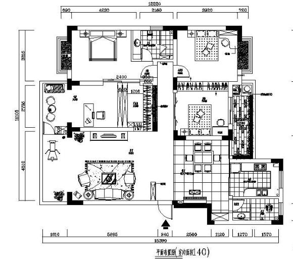 180㎡现代四居装修图(含效果)-1