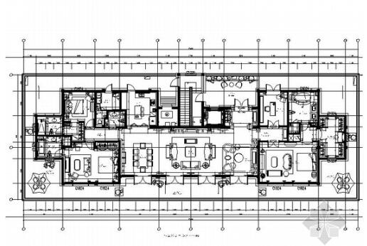 [杭州]欧式顶层大居室样板房设计装修图-1