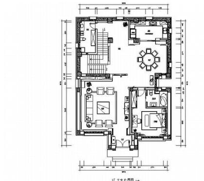 [山西]精致中式三层别墅室内装修施工图（含效果）-1