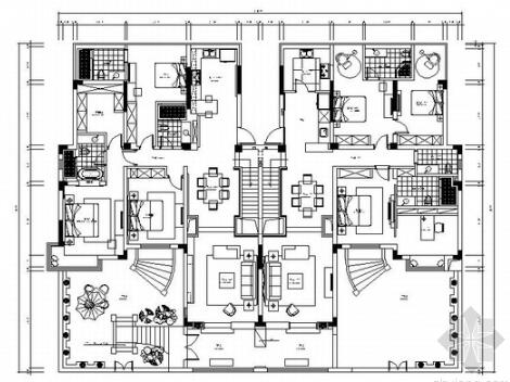 [常熟]高层住宅区现代简约三居室样板间装修施工图（含效...-1