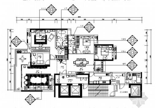 [广州]CBD中心区现代中式精装六居室施工图（含效果）-1
