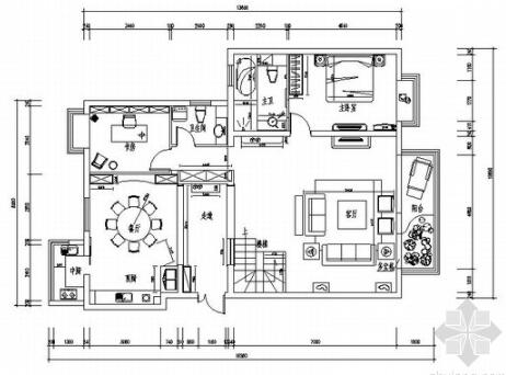 顶层复式中式风格家居装修图-1