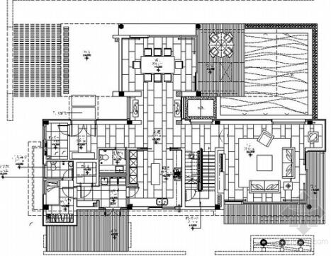 [广东]精品高级现代风格三层别墅室内设计装修施工图（图...-1