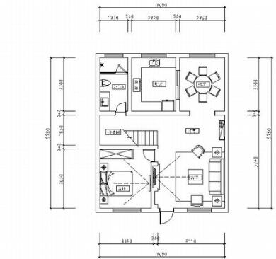 [山西]精品名师设计港式风格复式样板间CAD装修施工图（...-1