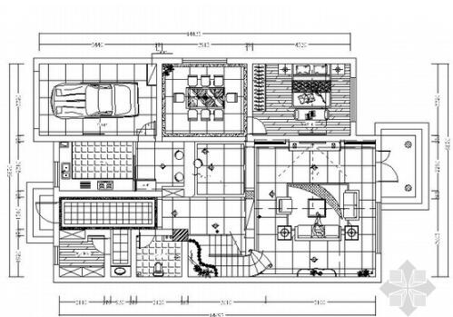 [沧州]精品豪宅欧式豪华三层别墅样板间CAD装修施工图（...-1