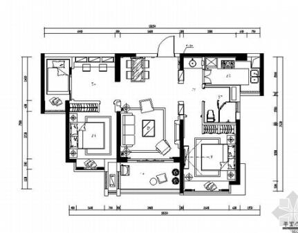 [广东]浪漫地中海风情样板间室内施工图（含效果图）-1