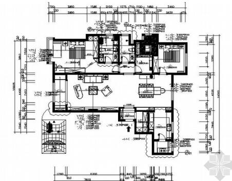 [原创]知名上市设计公司设计美式梦幻四居室家居施工图（...-1