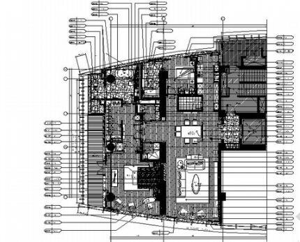 [上海]简约欧式小户型样板间装修CAD施工图（含效果图）-1