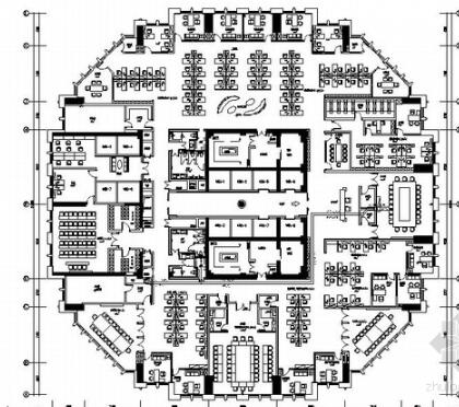 [广东]豪华高档办公楼装修设计CAD施工图-1