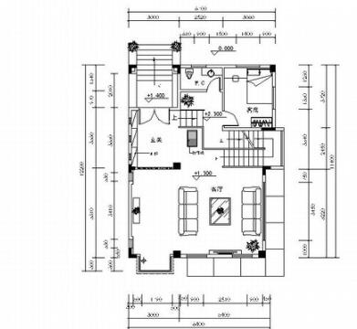 [广东]纯别墅小区高档现代三层别墅装修施工图-1