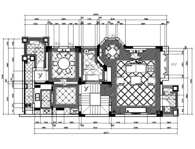[广东]欧式奢华高档别墅室内设计CAD施工图-1
