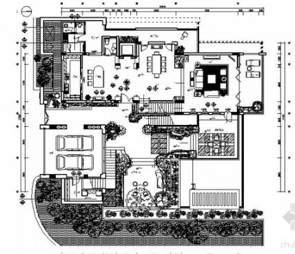 [广东]官宅双层别墅室内装饰设计CAD施工图-1