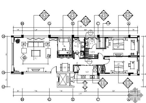 [北京]125㎡简约现代风格三居室样板房施工图（含实景）-1